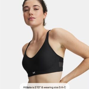 UA Infinity 2.0 Low: Under Armour Women's padded Black Sports Bra